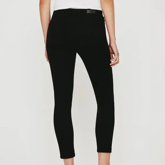AG Adriano Goldschmied Prima Crop Cigarette Pants Black Size 29 NWT - Picture 10 of 12